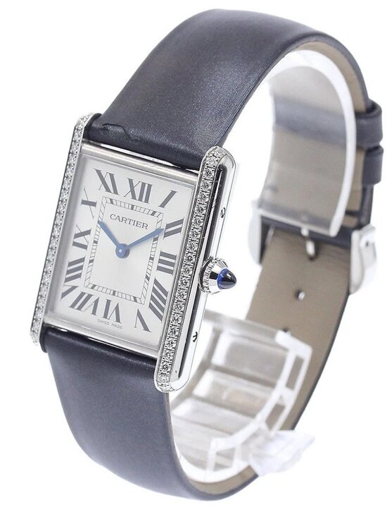 CARTIER tank mast LM W4TA0017 Diamond Bezel Quartz Ladies Watch_951511 main image 4
